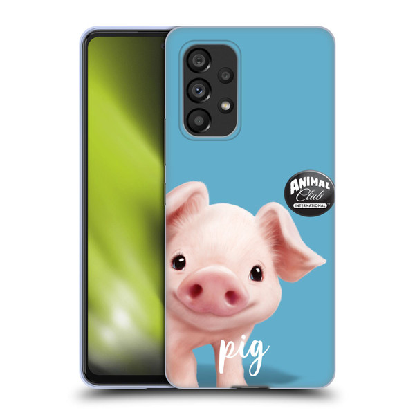 Animal Club International Faces Pig Soft Gel Case for Samsung Galaxy A53 5G (2022)