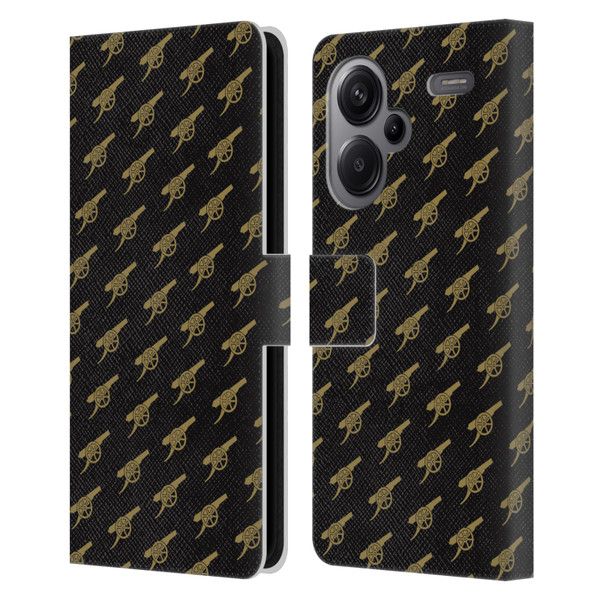 Arsenal FC Crest Patterns Gunners Leather Book Wallet Case Cover For Xiaomi Redmi Note 13 Pro Plus 5G