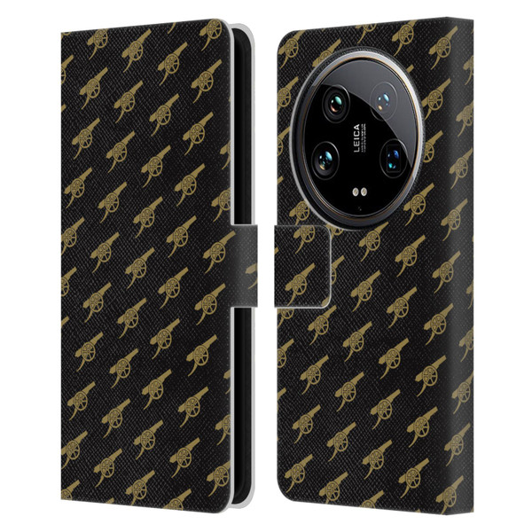 Arsenal FC Crest Patterns Gunners Leather Book Wallet Case Cover For Xiaomi 14 Ultra