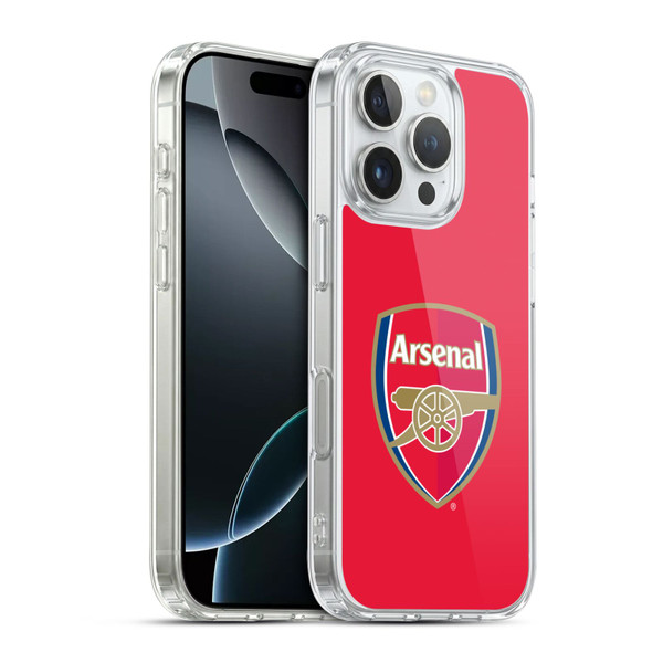 Arsenal FC Crest 2 Full Colour Red Soft Gel Case for Apple iPhone 16 Pro & MagSafe