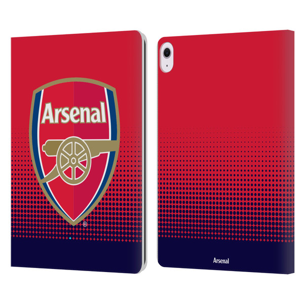 Arsenal FC Crest 2 Fade Leather Book Wallet Case Cover For Apple iPad Air 13 2024