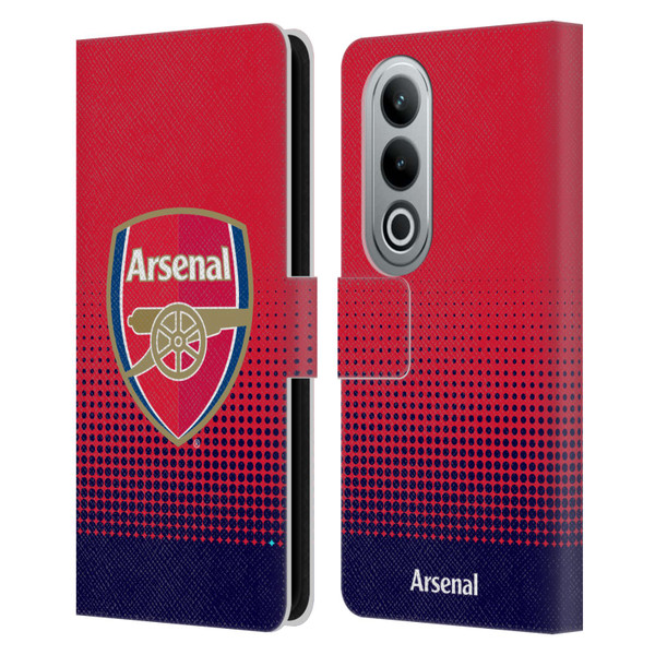 Arsenal FC Crest 2 Fade Leather Book Wallet Case Cover For OPPO OnePlus Ace 3V 5G