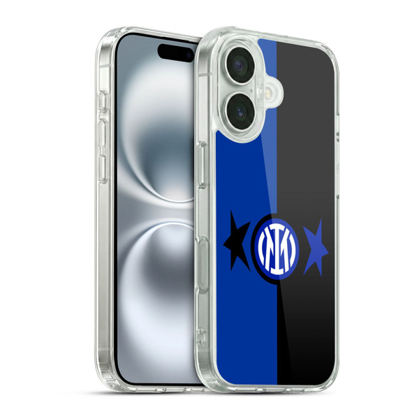 Fc Internazionale Milano IM 2Stars Black & Blue Soft Gel Case for Apple iPhone 16 & MagSafe