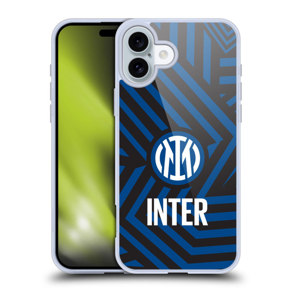 Fc Internazionale Milano Patterns Abstract 1 Soft Gel Case for Apple iPhone 16 Plus & MagSafe