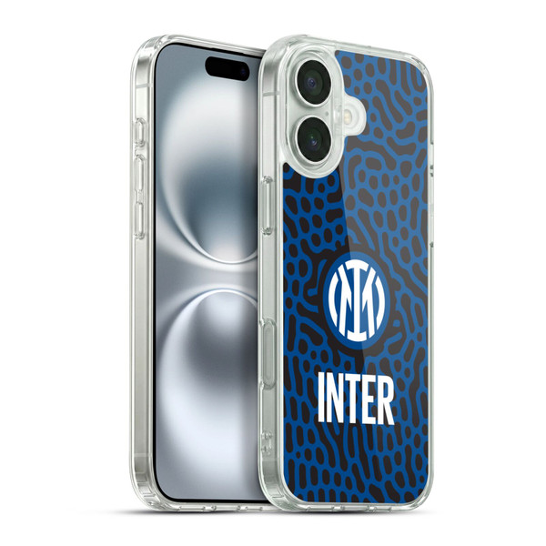 Fc Internazionale Milano Patterns Abstract 2 Soft Gel Case for Apple iPhone 16 Plus & MagSafe