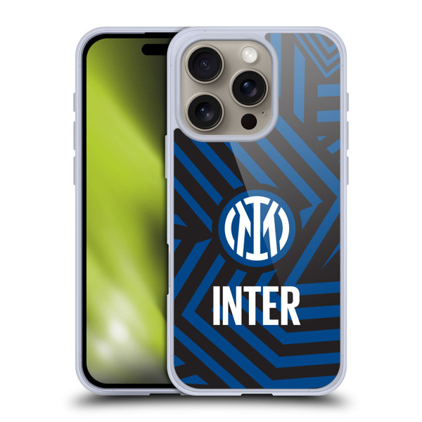 Fc Internazionale Milano Patterns Abstract 1 Soft Gel Case for Apple iPhone 16 Pro & MagSafe