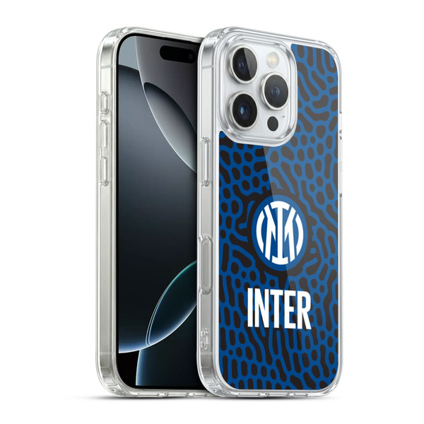 Fc Internazionale Milano Patterns Abstract 2 Soft Gel Case for Apple iPhone 16 Pro & MagSafe