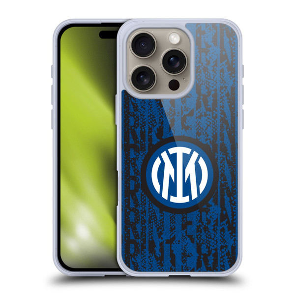 Fc Internazionale Milano Patterns Snake Wordmark Soft Gel Case for Apple iPhone 16 Pro & MagSafe
