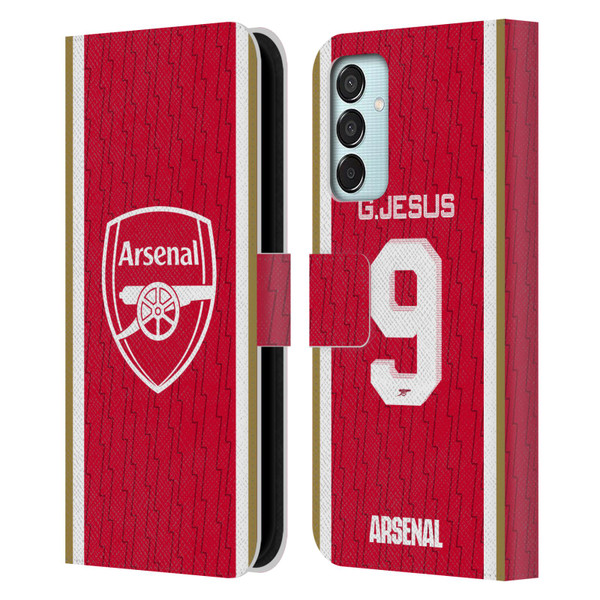 Arsenal FC 2023/24 Players Home Kit Gabriel Jesus Leather Book Wallet Case Cover For Samsung Galaxy M15/F15 5G