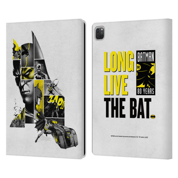 Batman DC Comics 80th Anniversary Collage Leather Book Wallet Case Cover For Apple iPad Pro 13 M4 2024