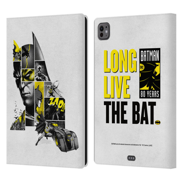 Batman DC Comics 80th Anniversary Collage Leather Book Wallet Case Cover For Apple iPad Pro 11 M4 2024