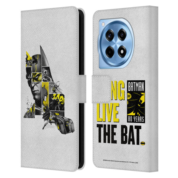 Batman DC Comics 80th Anniversary Collage Leather Book Wallet Case Cover For OnePlus 12R