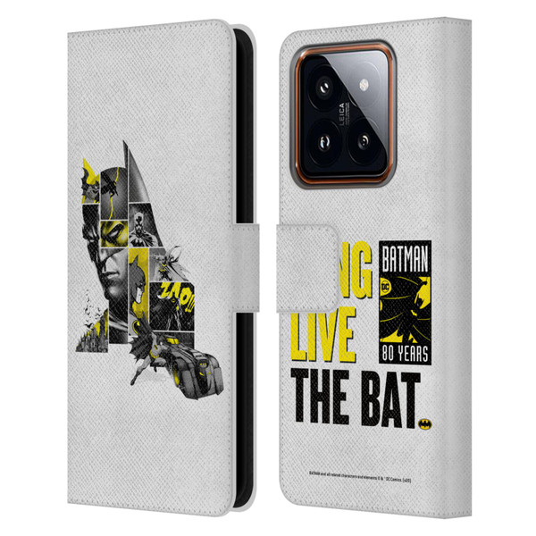 Batman DC Comics 80th Anniversary Collage Leather Book Wallet Case Cover For Xiaomi 14