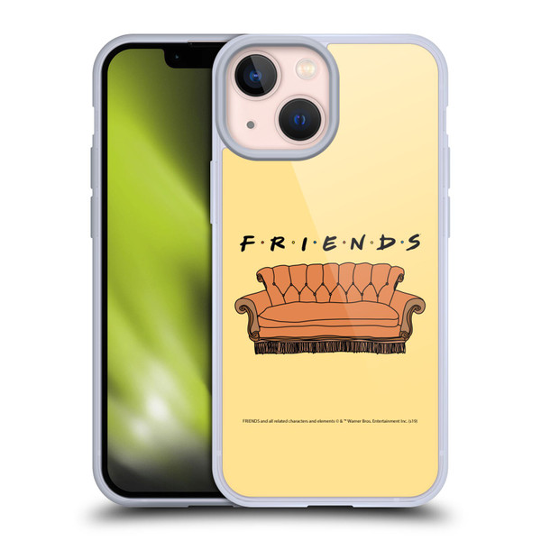 Friends TV Show Iconic Couch Soft Gel Case for Apple iPhone 13 Mini & MagSafe