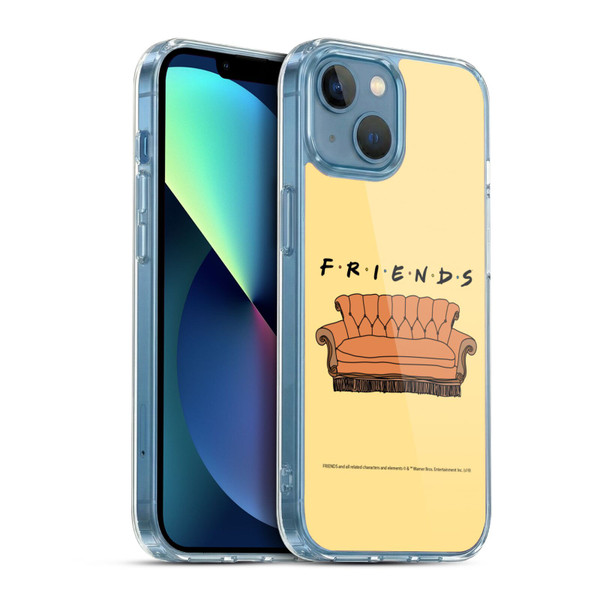 Friends TV Show Iconic Couch Soft Gel Case for Apple iPhone 13 Mini & MagSafe