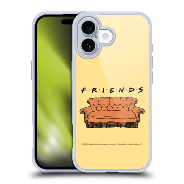 Friends TV Show Iconic Couch Soft Gel Case for Apple iPhone 16 & MagSafe
