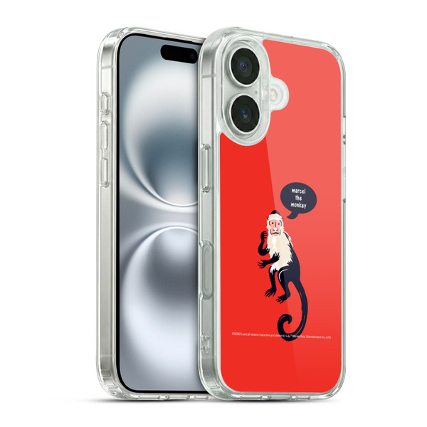 Friends TV Show Iconic Marcel The Monkey Soft Gel Case for Apple iPhone 16 & MagSafe