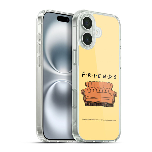 Friends TV Show Iconic Couch Soft Gel Case for Apple iPhone 16 Plus & MagSafe