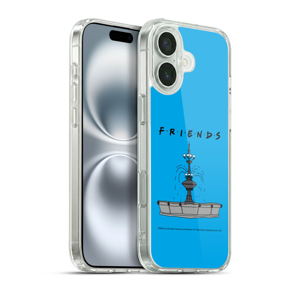 Friends TV Show Iconic Fountain Soft Gel Case for Apple iPhone 16 Plus & MagSafe