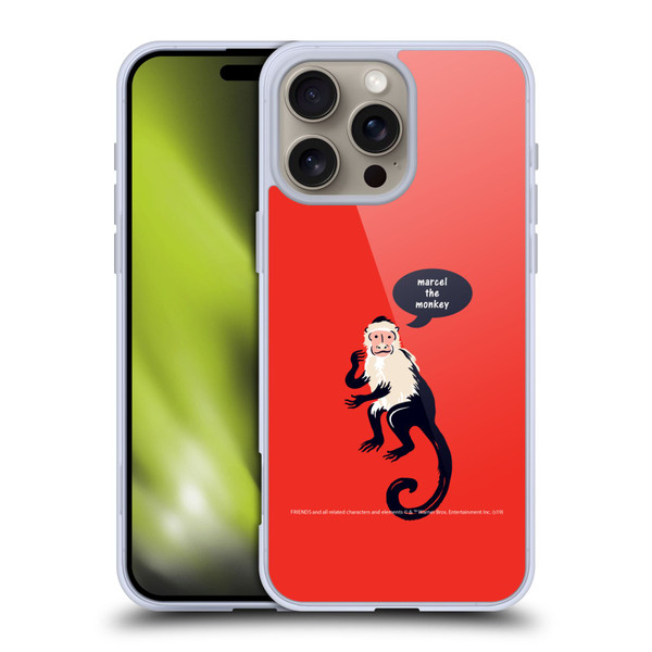 Friends TV Show Iconic Marcel The Monkey Soft Gel Case for Apple iPhone 16 Pro Max & MagSafe