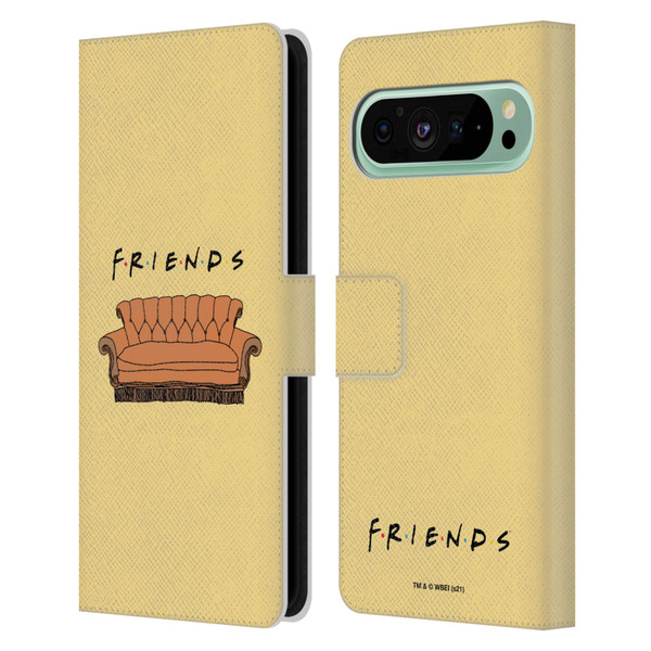 Friends TV Show Iconic Couch Leather Book Wallet Case Cover For Google Pixel 9 Pro XL