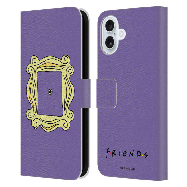 Friends TV Show Iconic Peephole Frame Leather Book Wallet Case Cover For Apple iPhone 16 Plus