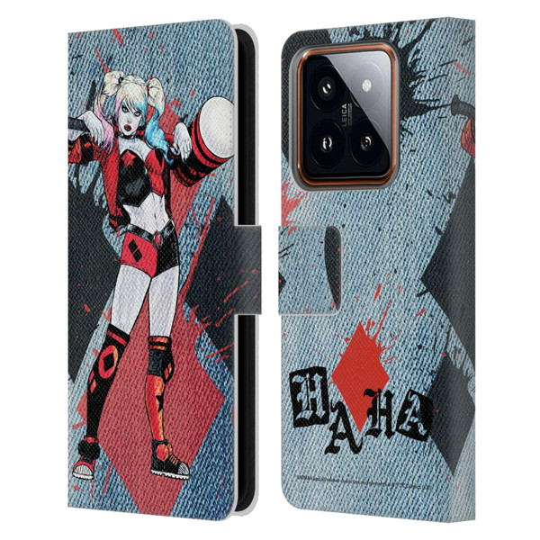 Batman DC Comics Harley Quinn Graphics Mallet Leather Book Wallet Case Cover For Xiaomi 14