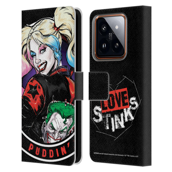 Batman DC Comics Harley Quinn Graphics Puddin Leather Book Wallet Case Cover For Xiaomi 14