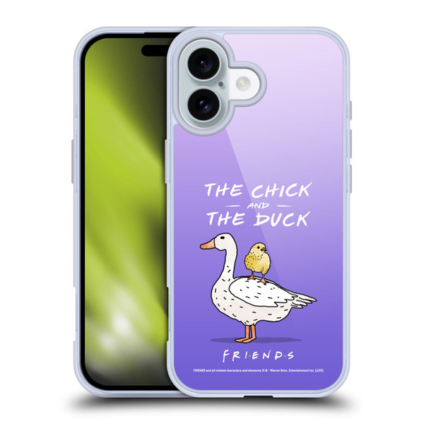 Friends TV Show Key Art Chick And Duck Soft Gel Case for Apple iPhone 16