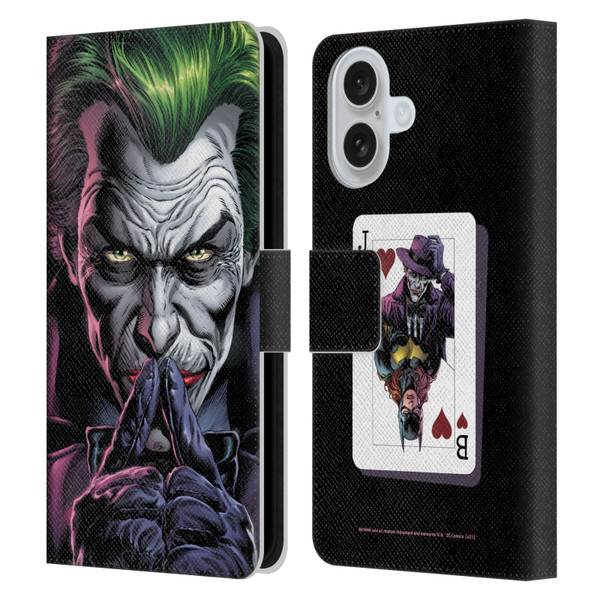 Batman DC Comics Three Jokers The Criminal Leather Book Wallet Case Cover For Apple iPhone 16