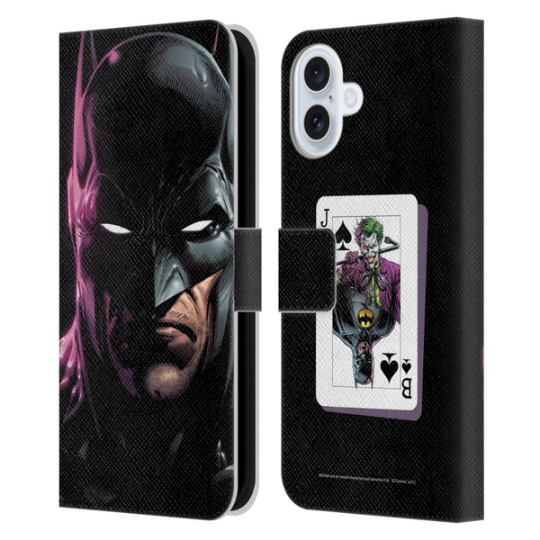 Batman DC Comics Three Jokers Batman Leather Book Wallet Case Cover For Apple iPhone 16 Plus