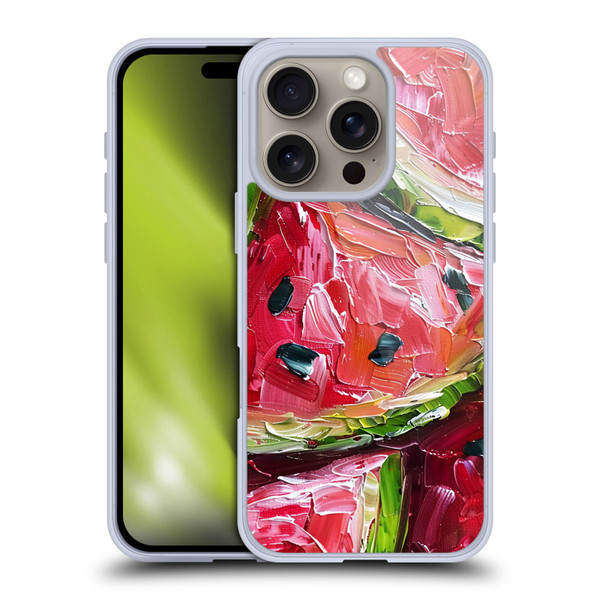 Haroulita Fruit Pattern Watermelon Soft Gel Case for Apple iPhone 16 Pro