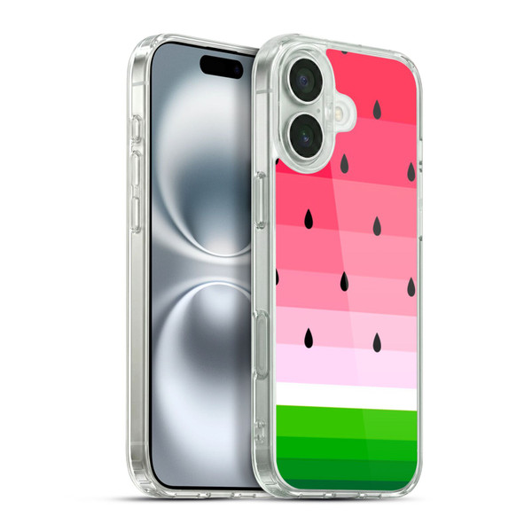 Haroulita Fruits Watermelon Soft Gel Case for Apple iPhone 16 Plus & MagSafe