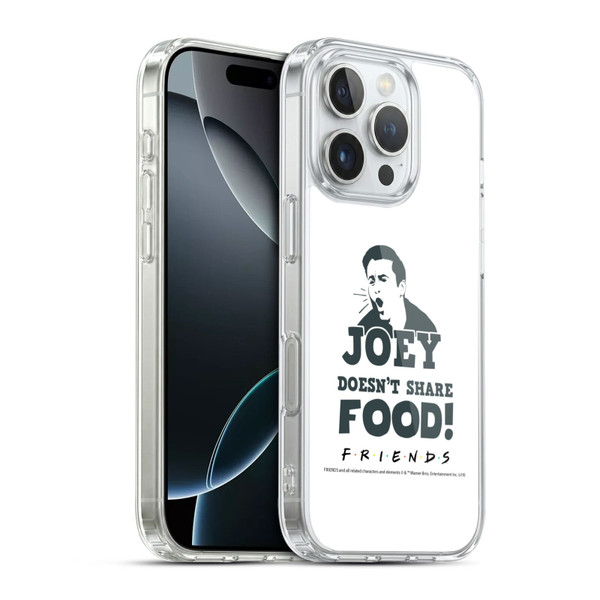 Friends TV Show Quotes Joey Food Soft Gel Case for Apple iPhone 16 Pro & MagSafe