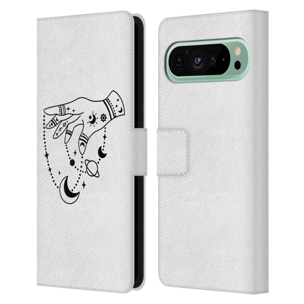 Haroulita Celestial Tattoo Puppet Universe Leather Book Wallet Case Cover For Google Pixel 9 Pro XL