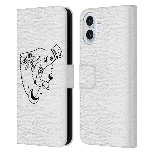 Haroulita Celestial Tattoo Puppet Universe Leather Book Wallet Case Cover For Apple iPhone 16 Plus