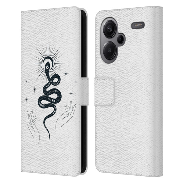 Haroulita Celestial Tattoo Snake Leather Book Wallet Case Cover For Xiaomi Redmi Note 13 Pro Plus 5G