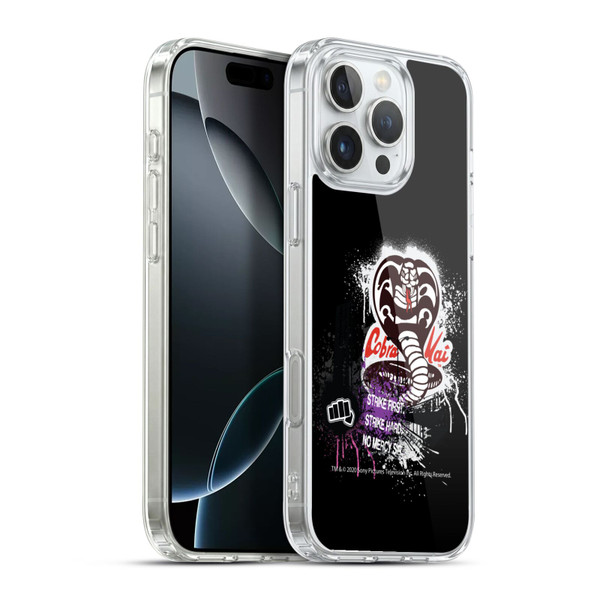 Cobra Kai Composed Art No Mercy Logo Soft Gel Case for Apple iPhone 16 Pro Max & MagSafe