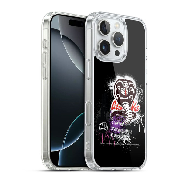 Cobra Kai Composed Art No Mercy Logo Soft Gel Case for Apple iPhone 16 Pro & MagSafe