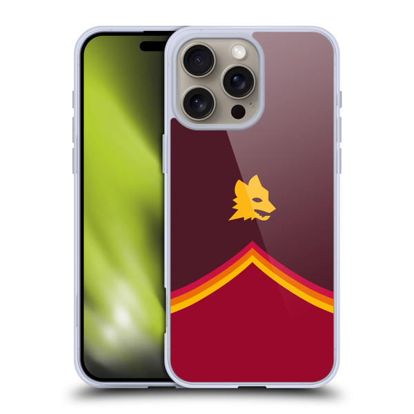 AS Roma Crest Graphics Wolf Soft Gel Case for Apple iPhone 16 Pro Max