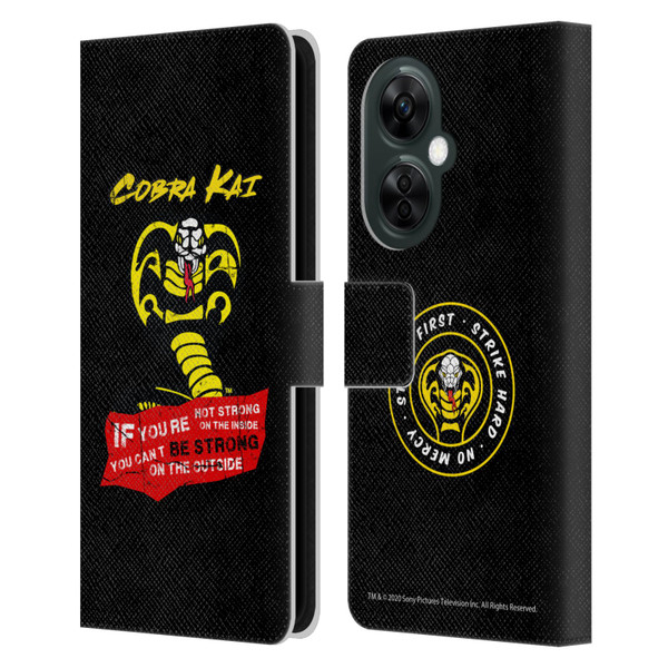 Cobra Kai Composed Art Be Strong Logo Leather Book Wallet Case Cover For OnePlus Nord CE 3 Lite 5G