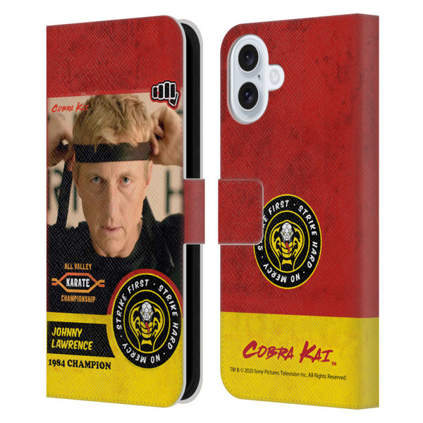 Cobra Kai Graphics 2 Johnny Lawrence Karate Leather Book Wallet Case Cover For Apple iPhone 16 Plus