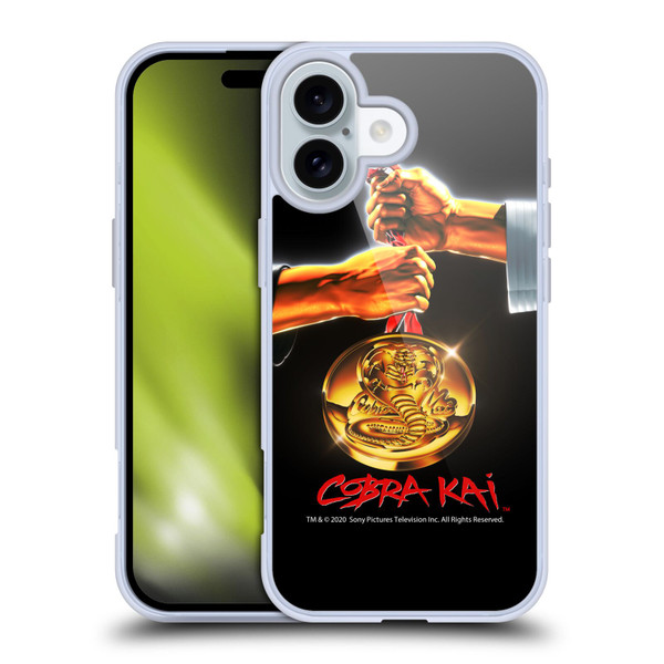 Cobra Kai Graphics Gold Medal Soft Gel Case for Apple iPhone 16 & MagSafe