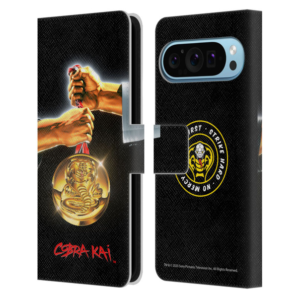 Cobra Kai Graphics Gold Medal Leather Book Wallet Case Cover For Google Pixel 9 / Pixel 9 Pro