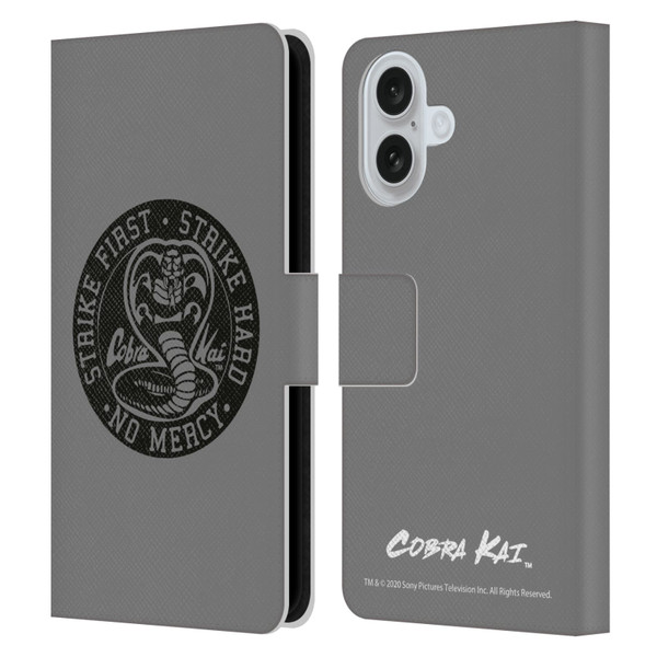 Cobra Kai Graphics Strike Logo 2 Leather Book Wallet Case Cover For Apple iPhone 16