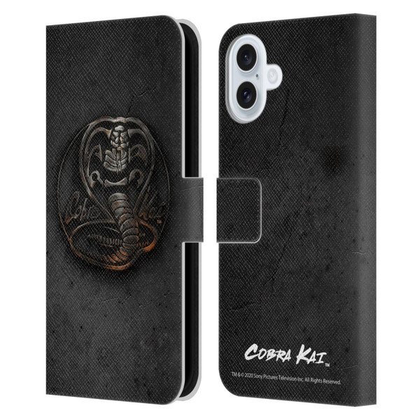 Cobra Kai Graphics Metal Logo Leather Book Wallet Case Cover For Apple iPhone 16 Plus