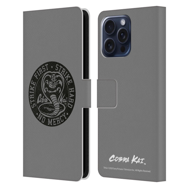 Cobra Kai Graphics Strike Logo 2 Leather Book Wallet Case Cover For Apple iPhone 16 Pro Max