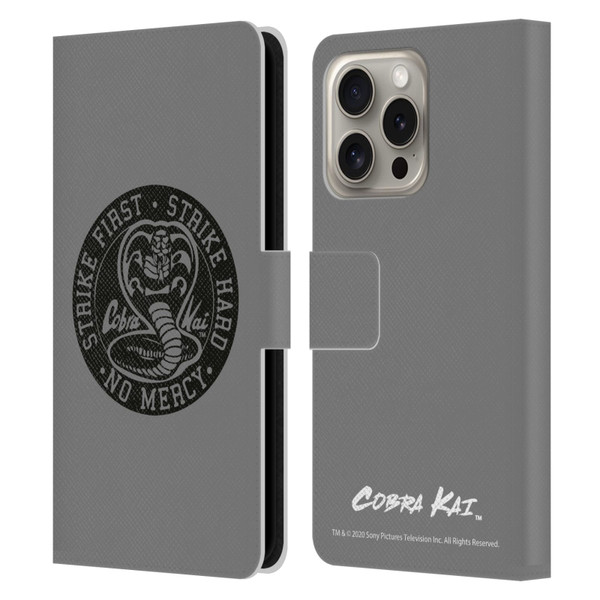 Cobra Kai Graphics Strike Logo 2 Leather Book Wallet Case Cover For Apple iPhone 16 Pro