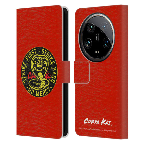 Cobra Kai Graphics Strike Logo Leather Book Wallet Case Cover For Xiaomi 14 Ultra