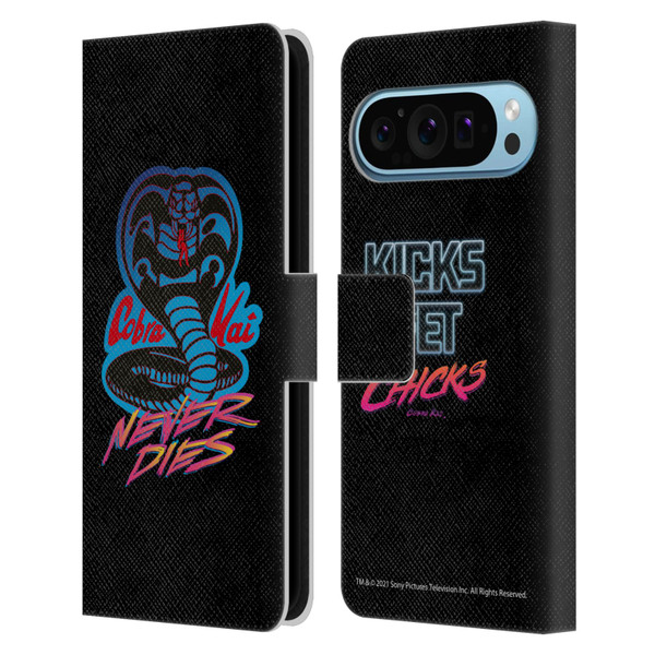 Cobra Kai Key Art Never Dies Logo Leather Book Wallet Case Cover For Google Pixel 9 / Pixel 9 Pro